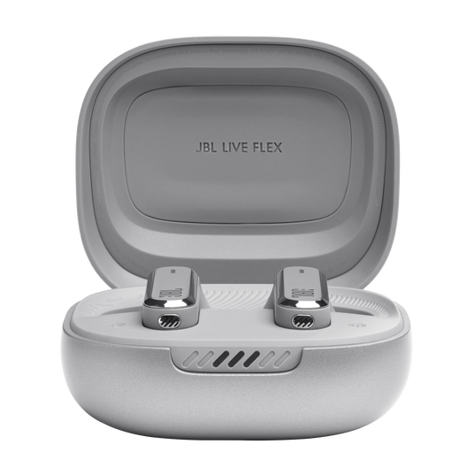 JBL Live Flex - Silver - True wireless Noise Cancelling earbuds - Detailshot 1